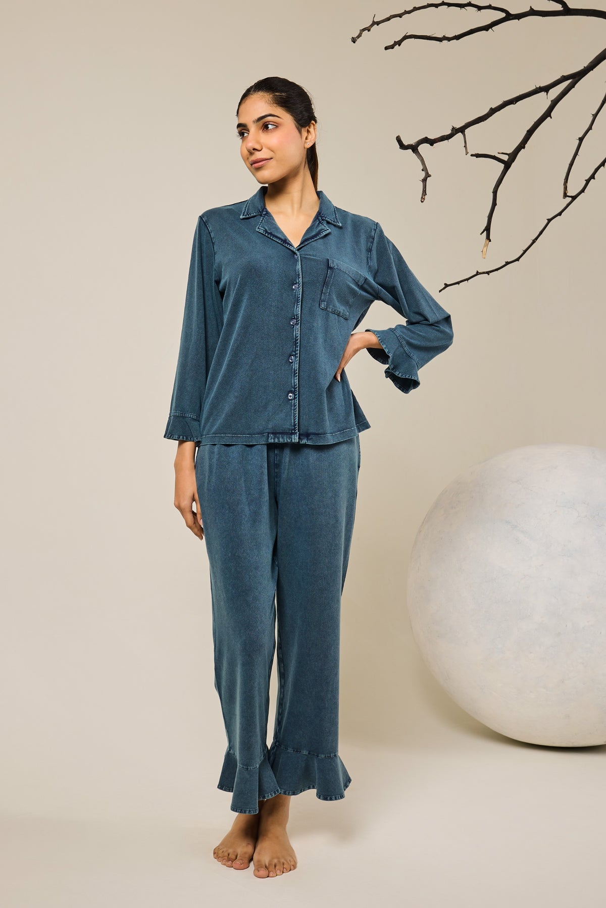Fiona Full of Frills PJ Set - Teal