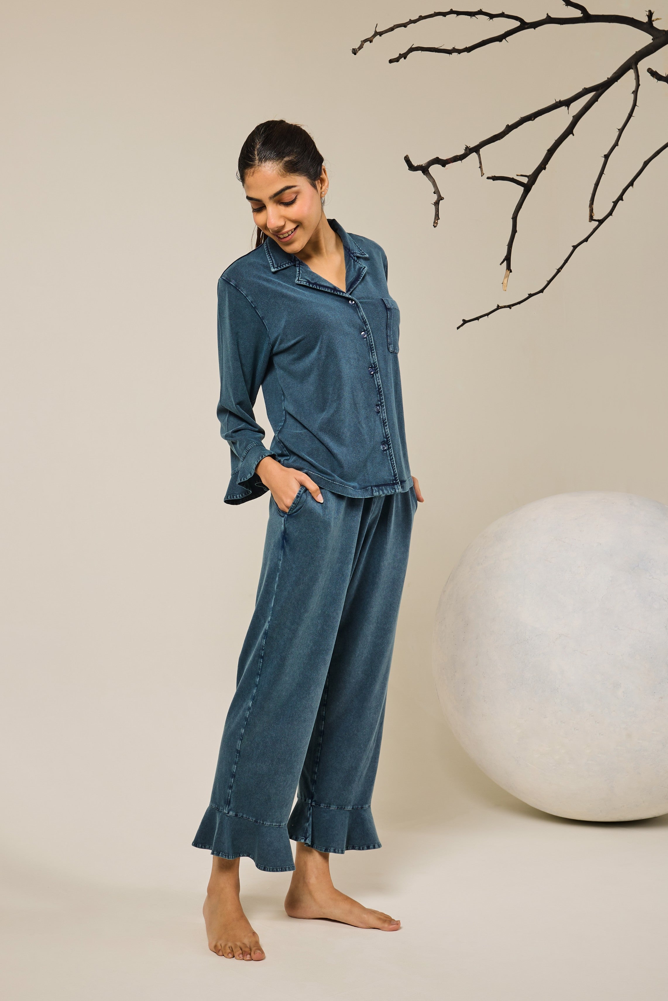 Fiona Full of Frills PJ Set - Teal