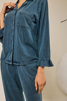 Fiona Full of Frills PJ Set - Teal