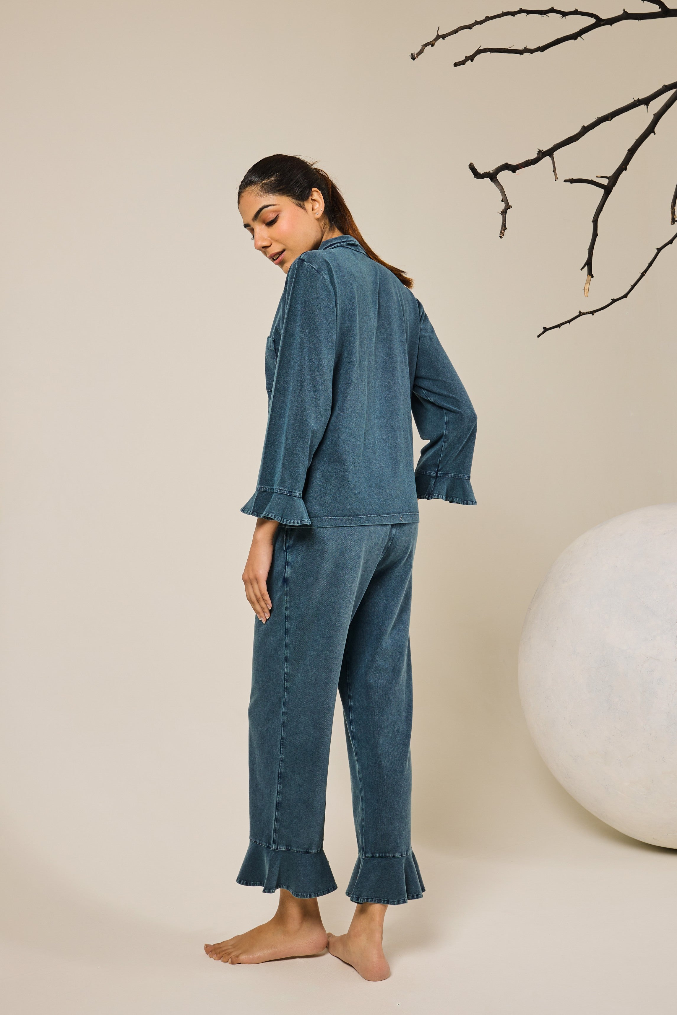 Fiona Full of Frills PJ Set - Teal