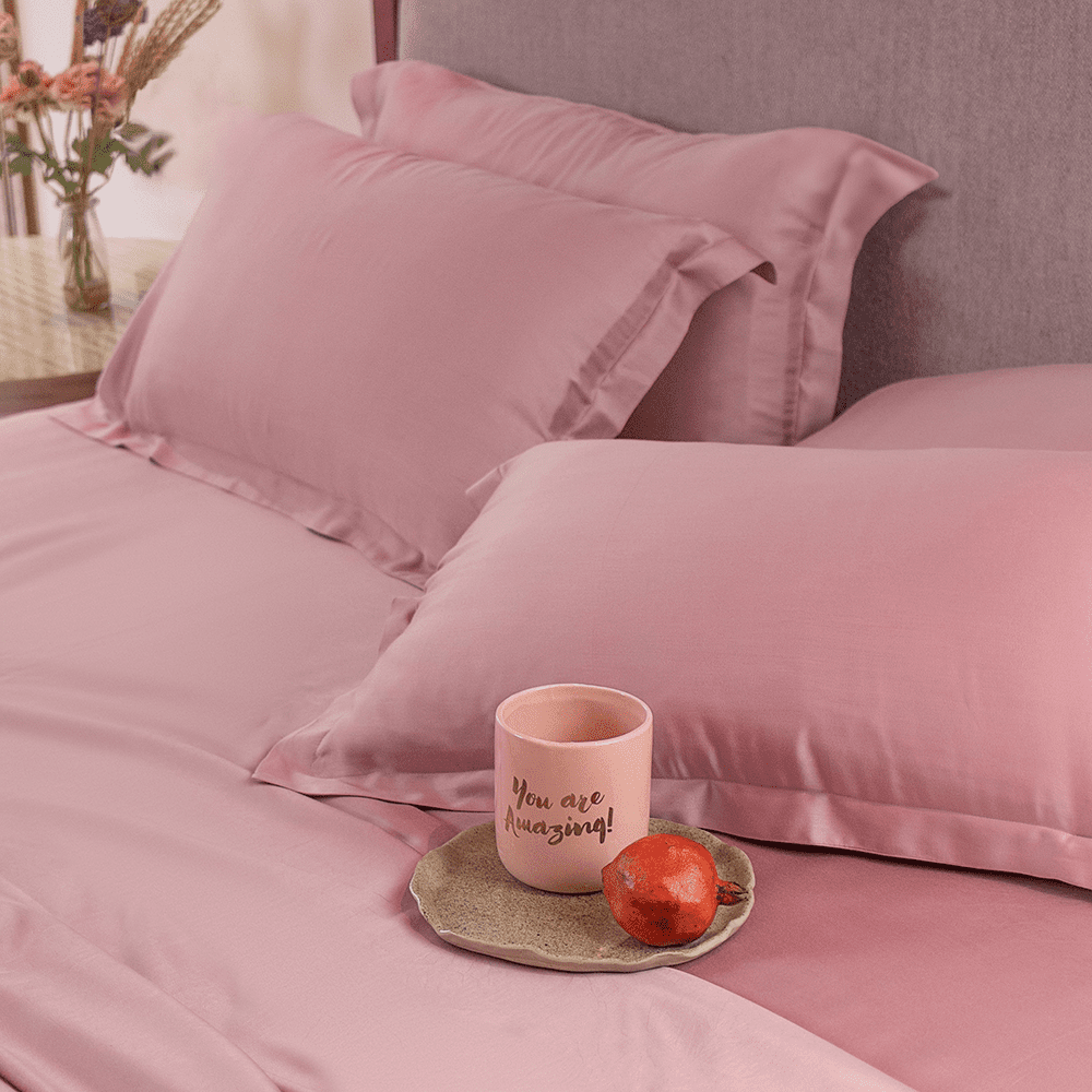 Blush bamboo bedsheet set