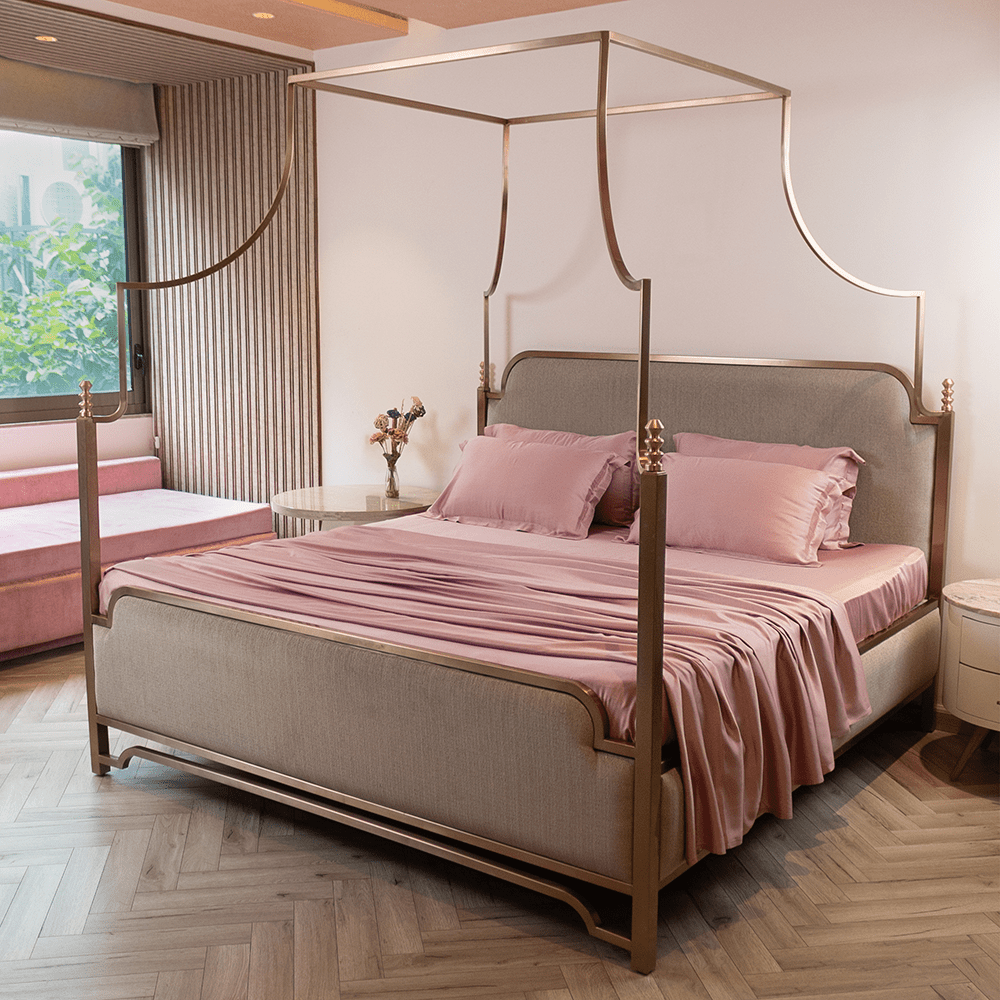 Blush bamboo bedsheet set