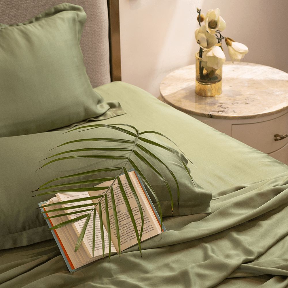 Green bamboo bedsheet set