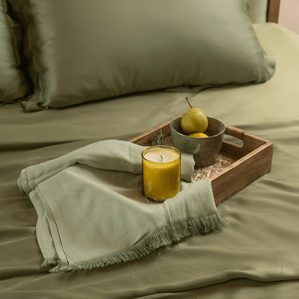Green bamboo bedsheet set