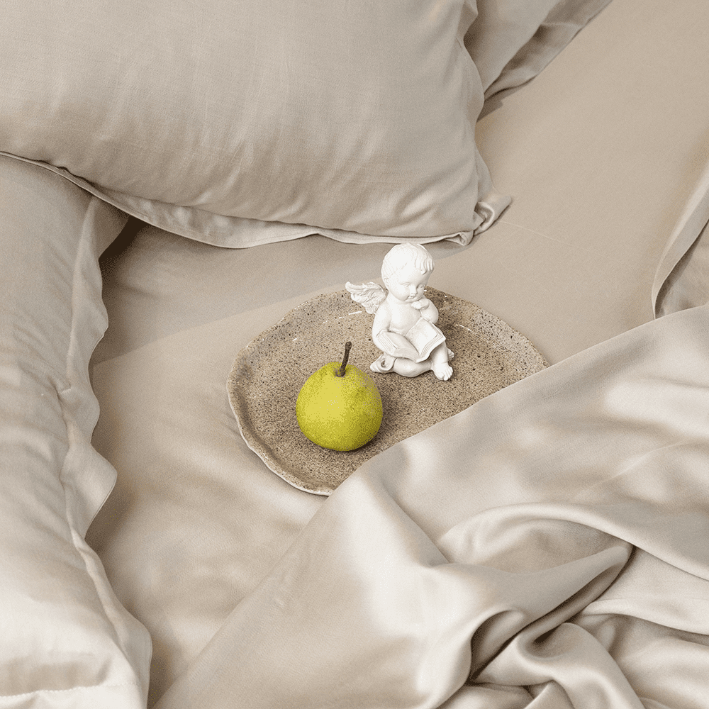 Greige bamboo bedsheet set