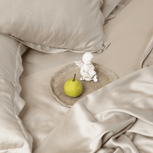 Greige bamboo bedsheet set