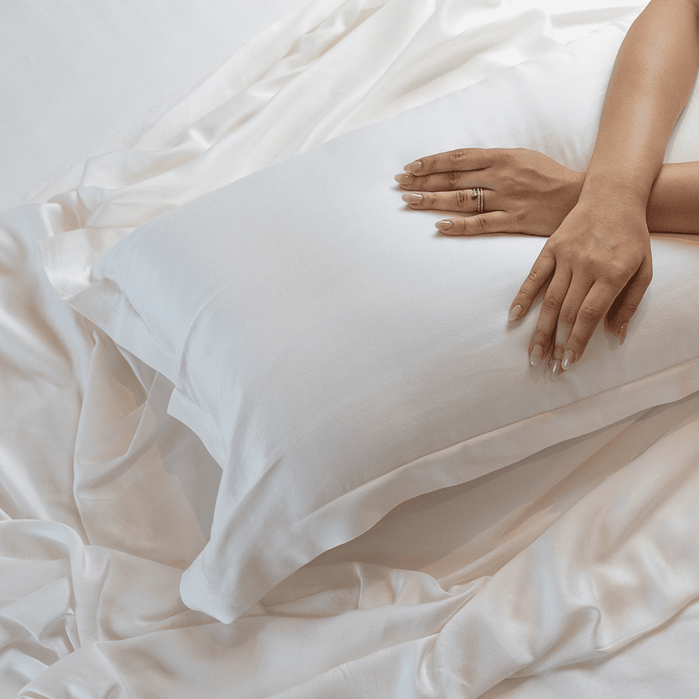 White bamboo bedsheet set
