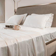 White bamboo bedsheet set
