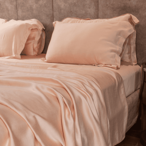 Peach bamboo bedsheet set