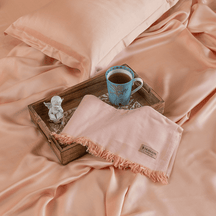 Peach bamboo bedsheet set