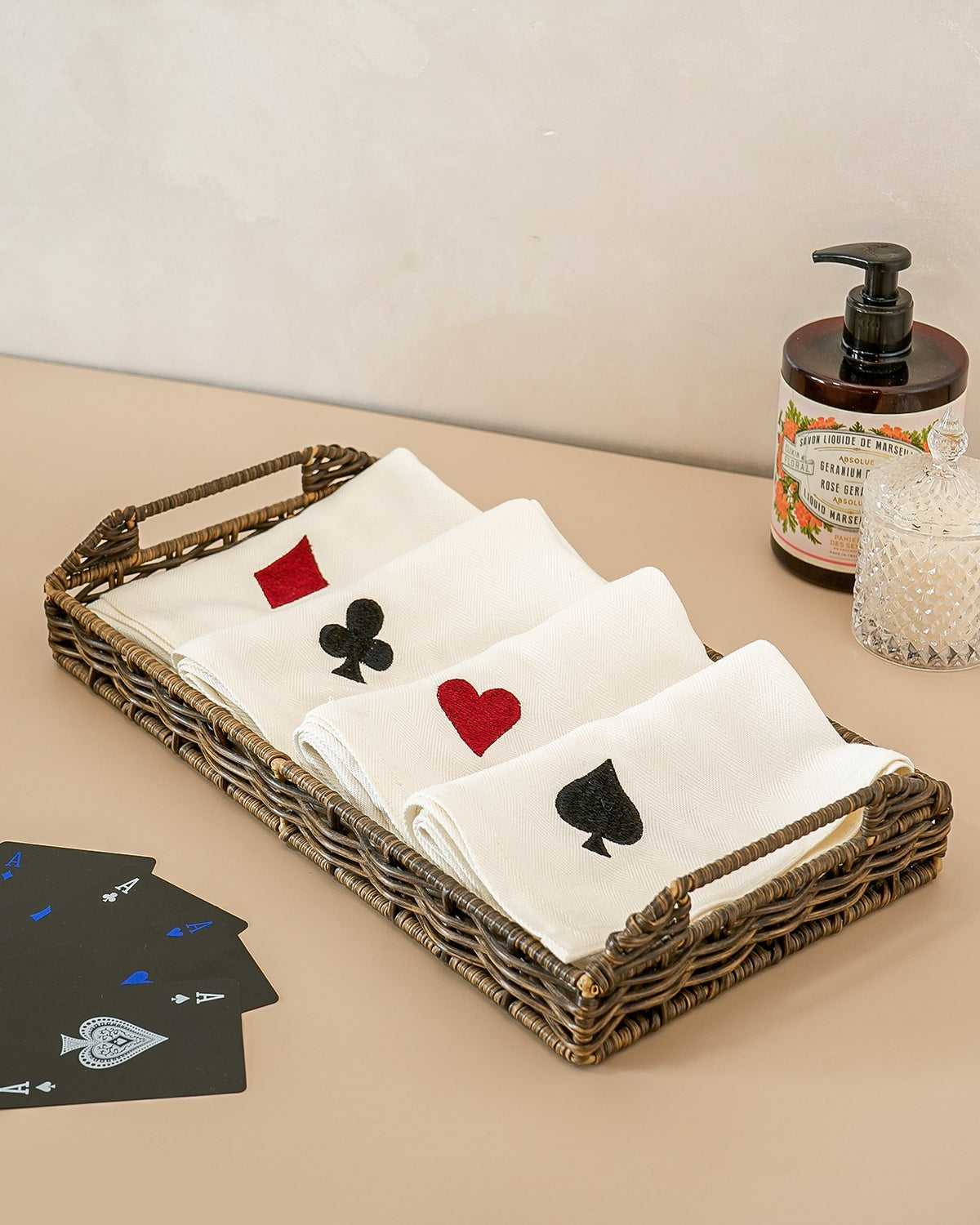 Card party special‚ Hand towel set of 4