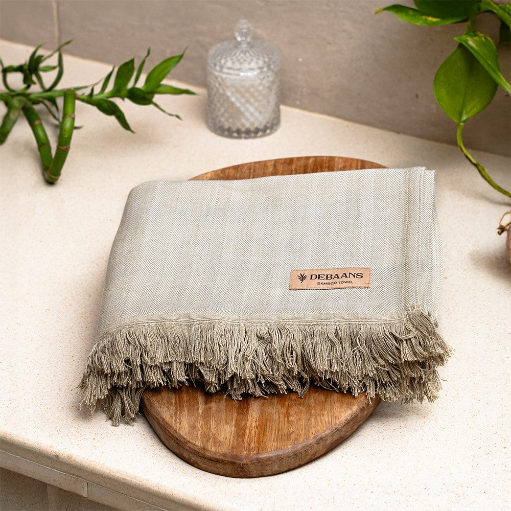Olive Green Bamboo Bath Towel
