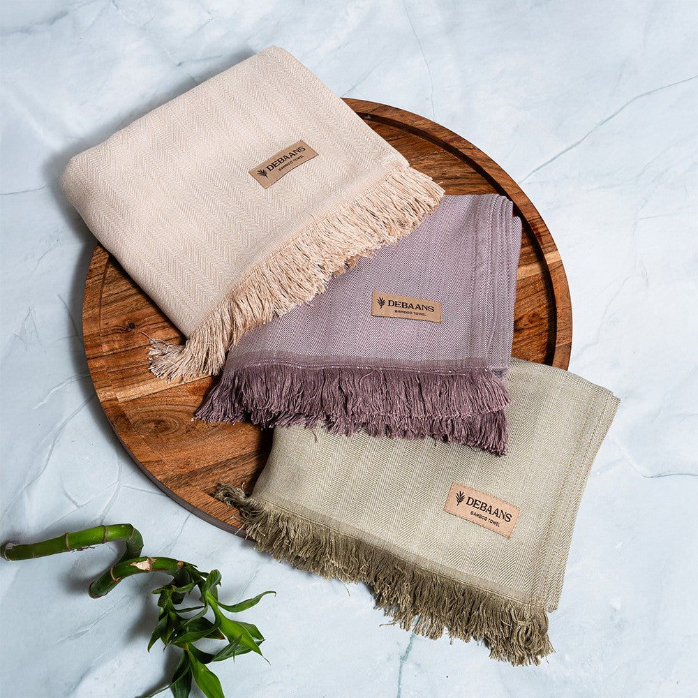 Set of 3 Bamboo Bath Towels