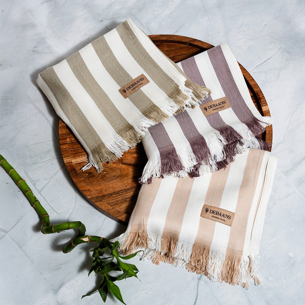 Set of 3 Bamboo Bath Towels