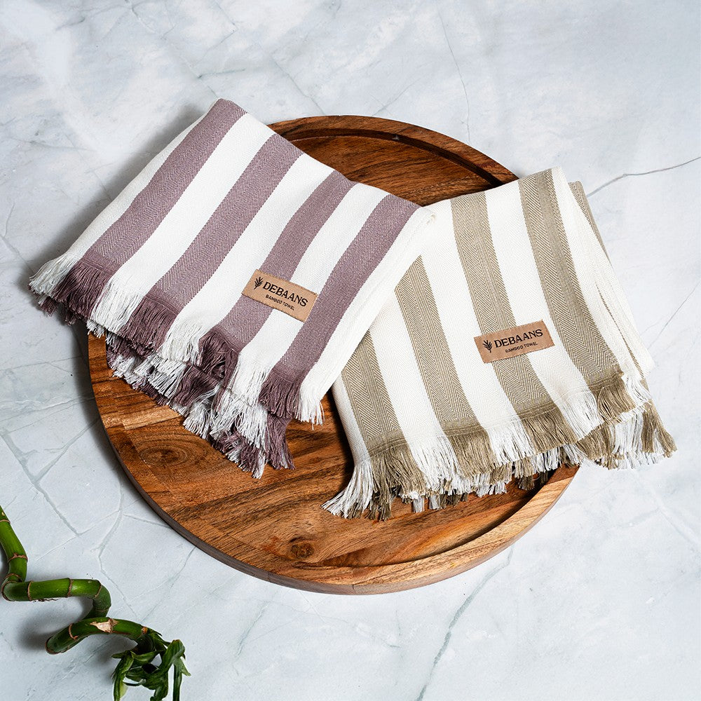 Set of 2 Bamboo Bath Towels
