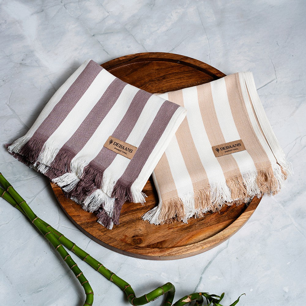 Set of 2 Bamboo Bath Towels