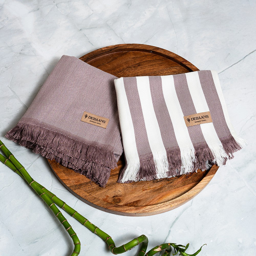 Set of 2 Bamboo Bath Towels