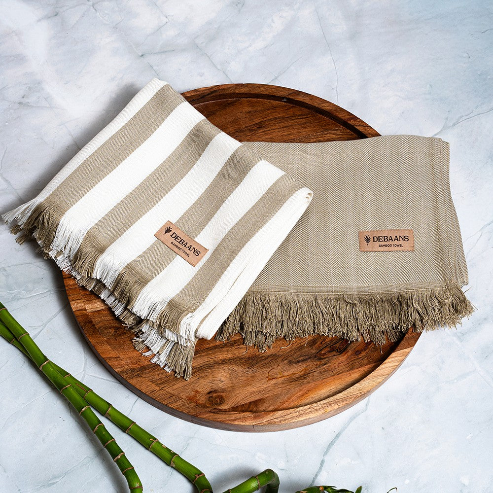 Set of 2 Bamboo Bath Towels
