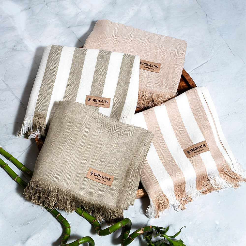 Set of 4 Bamboo Bath Towels