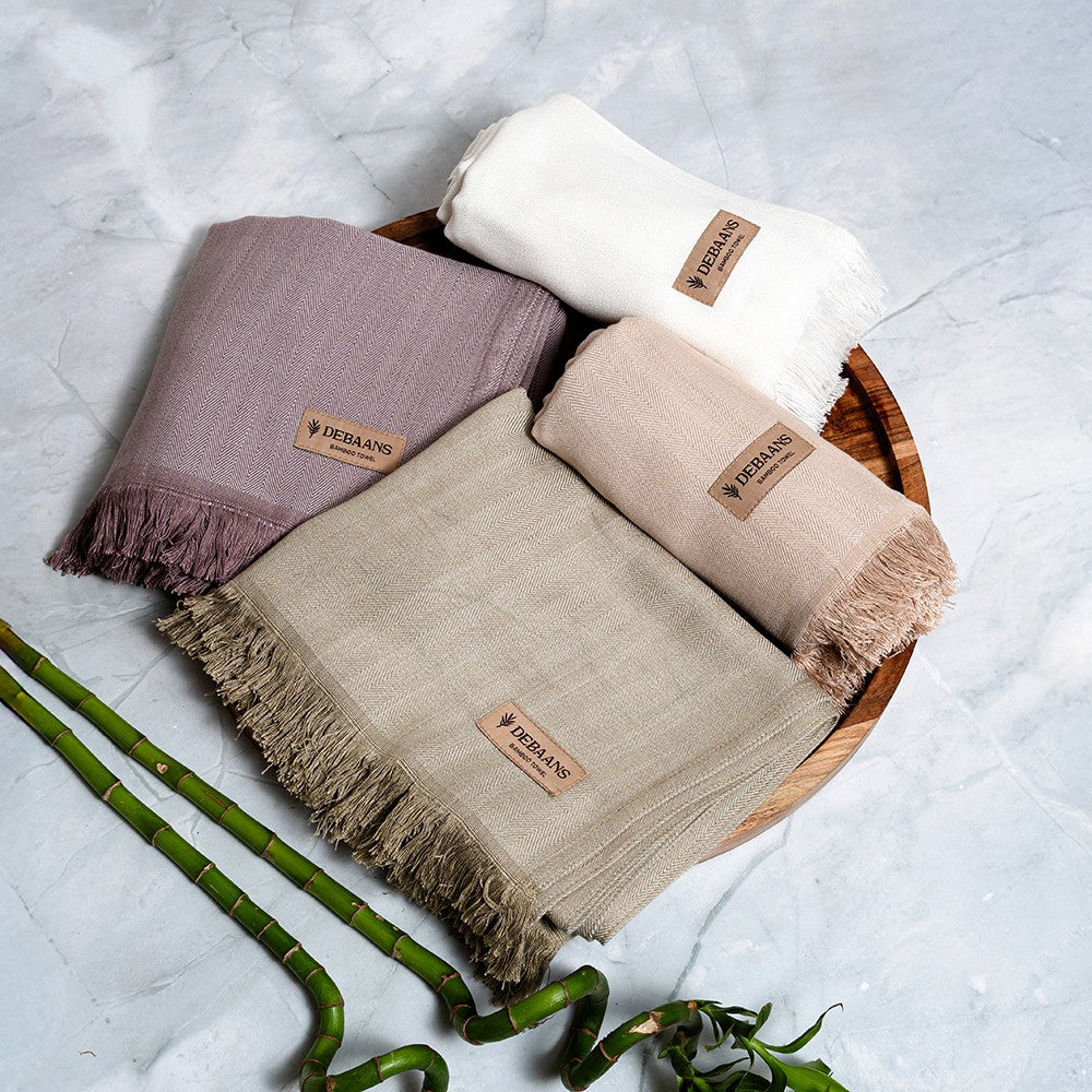 Set of 4 Bamboo Bath Towels