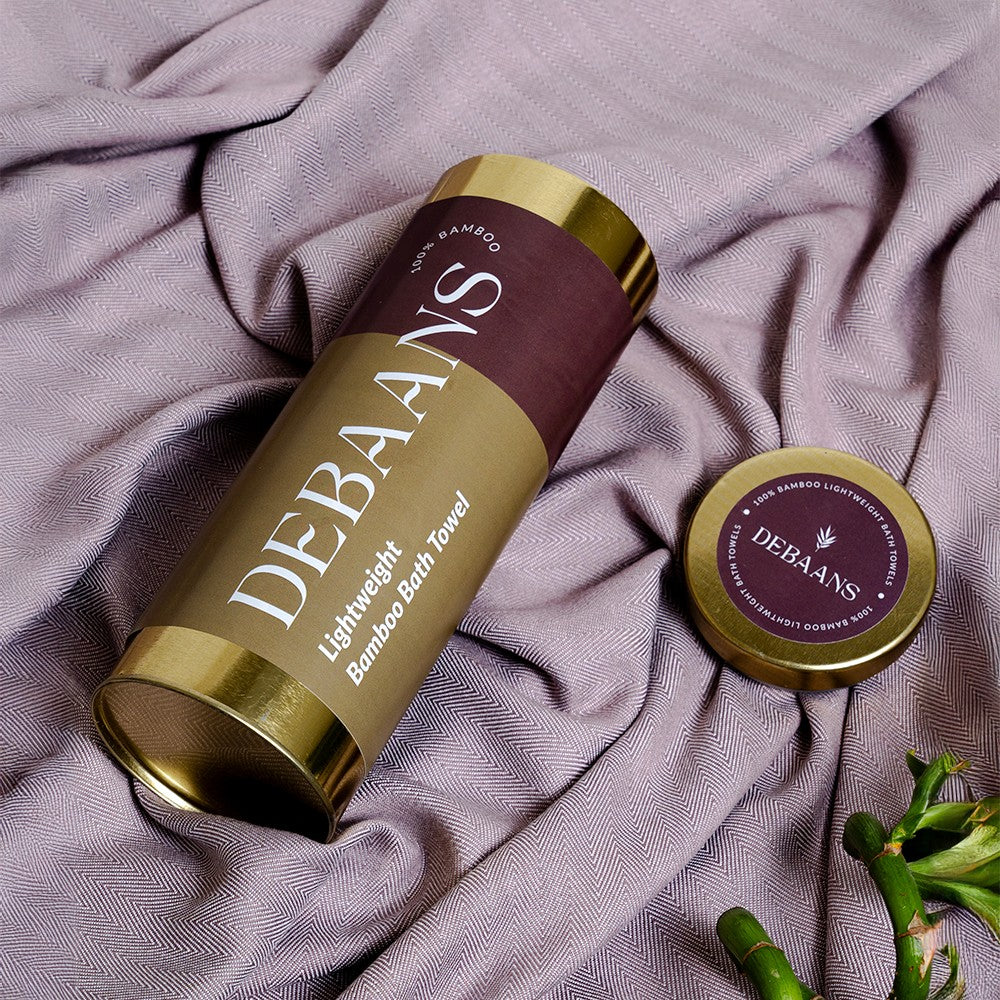 Plum bamboo bath towel