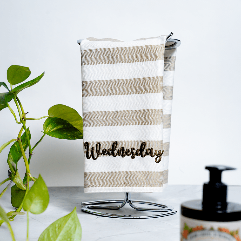Set of 7 Hand Towels — Days of the week