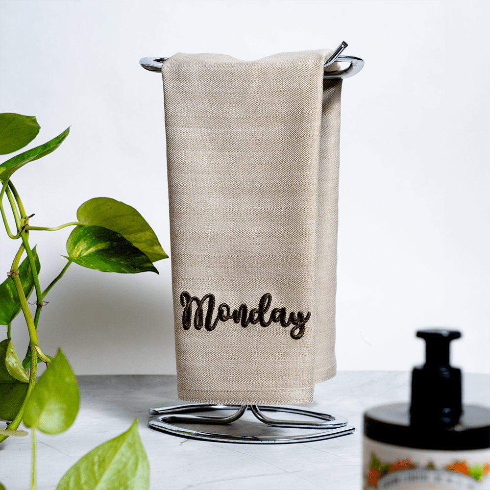 Set of 7 Hand Towels — Days of the week