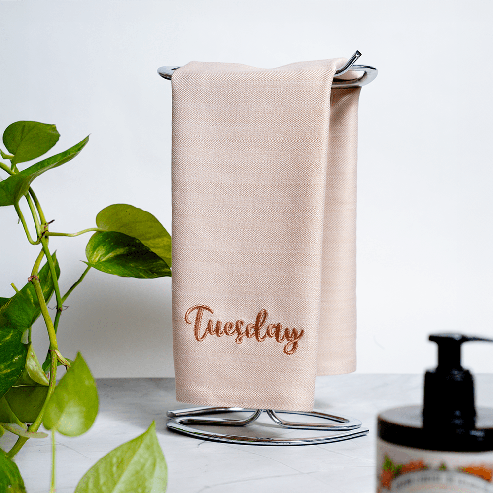 Set of 7 Hand Towels — Days of the week