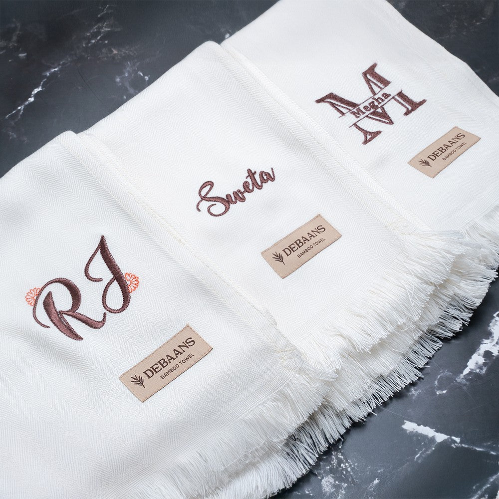 White Bamboo Bath Towel