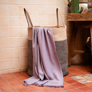 Plum bamboo bath towel