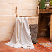 White Bamboo Bath Towel