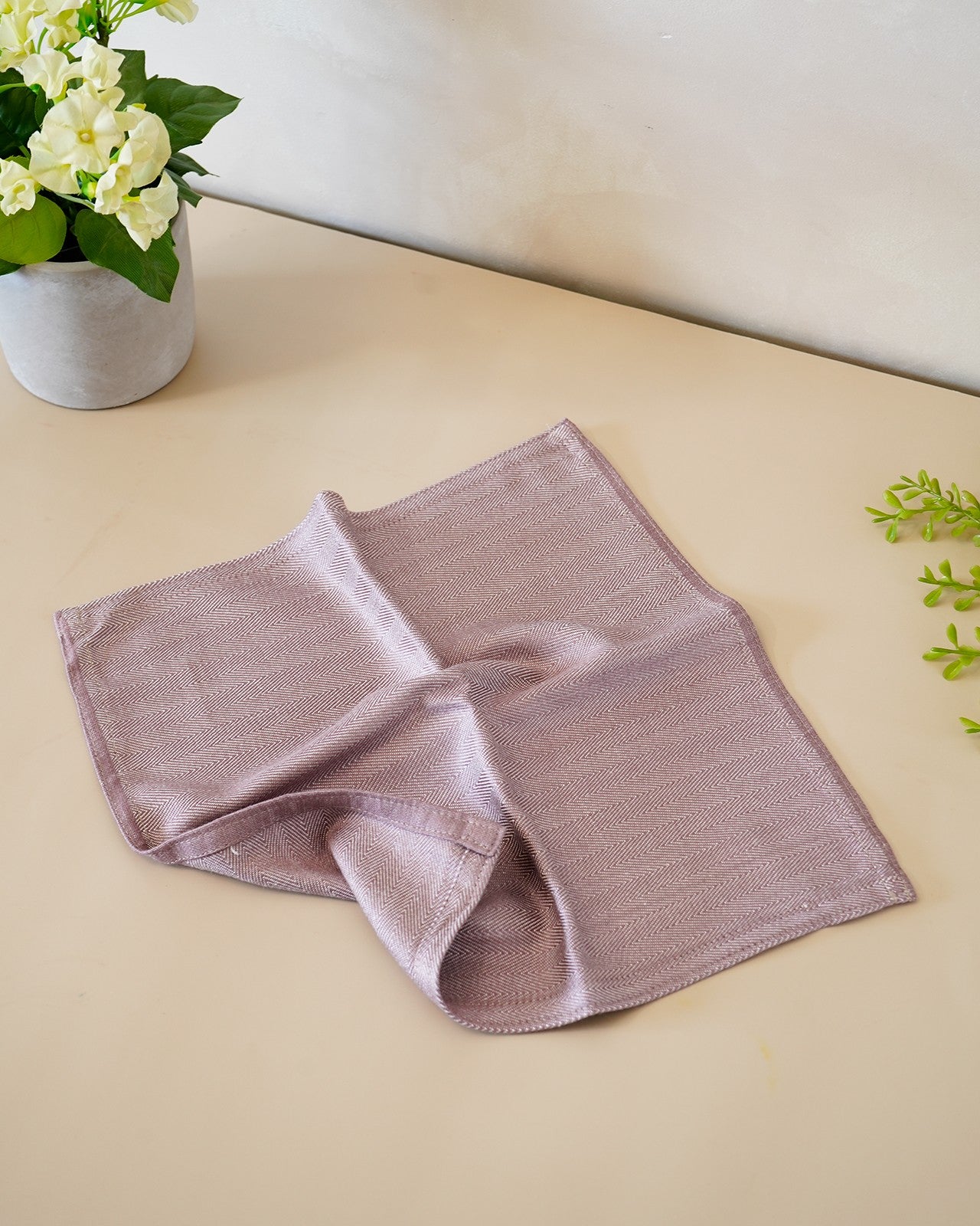 Set of 2 Bamboo Face Towels | Plum