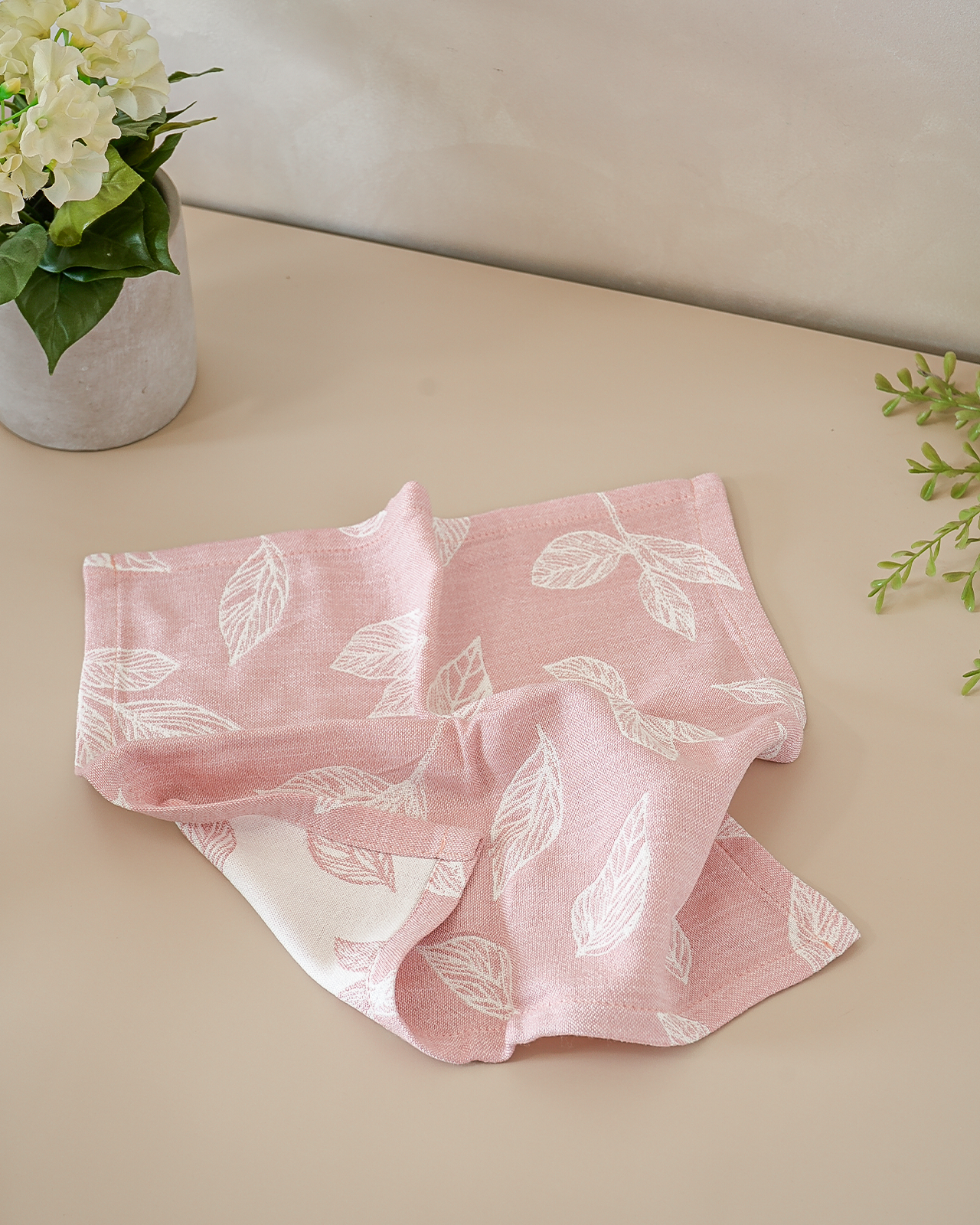 Set of 2 Face Towels | Botanica Jacquard | Blossom Pink