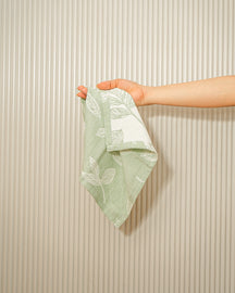 Set of 2 Face Towels | Botanica Jacquard | Meadow Green