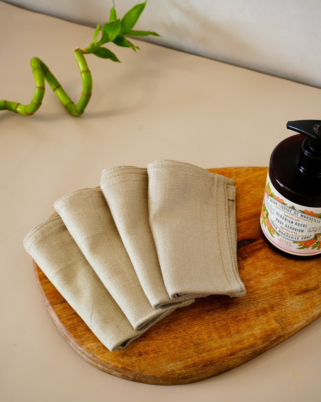 Set of 2 Bamboo Face Towels | Olive