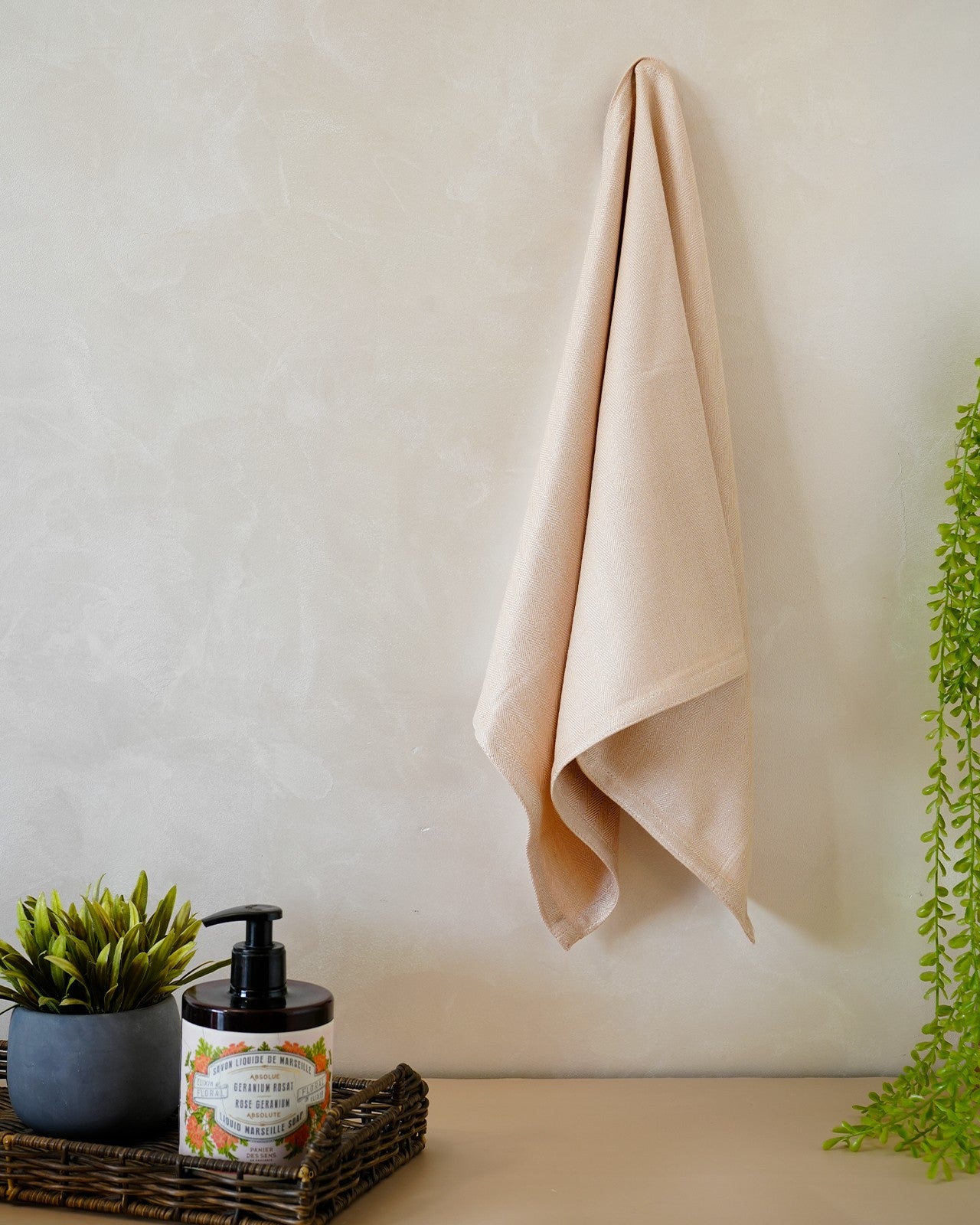 Set of 2 Bamboo Hand Towels | Beige