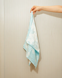 Set of 2 Hand Towels | Botanica Jacquard | Sky Blue