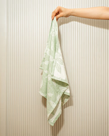 Set of 2 Hand Towels | Botanica Jacquard | Meadow Green