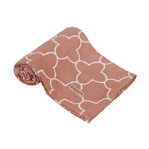 Quatrefoil Jacquard Bamboo Bath Towel | Rust