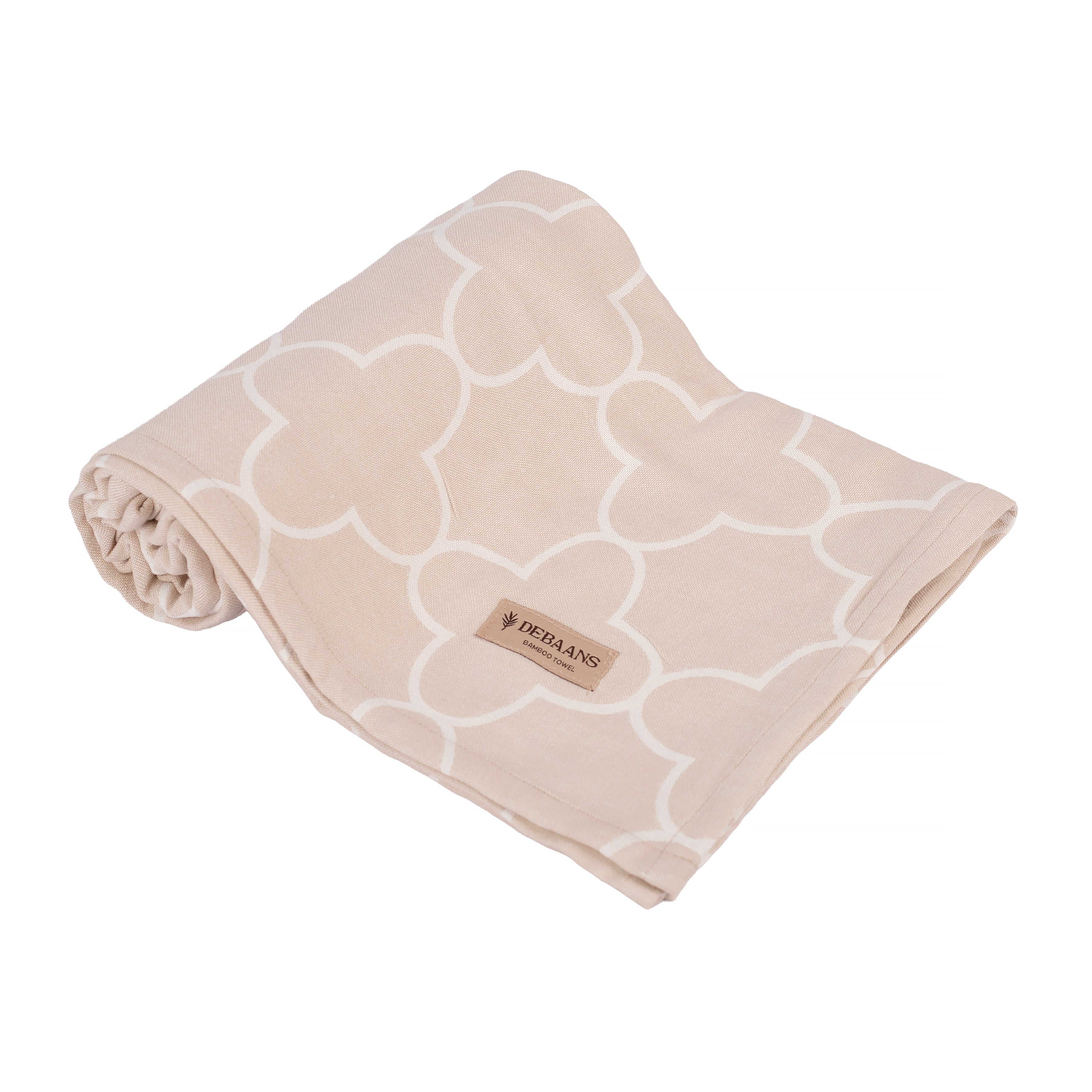 Quatrefoil Jacquard Bamboo Bath Towel | Sand
