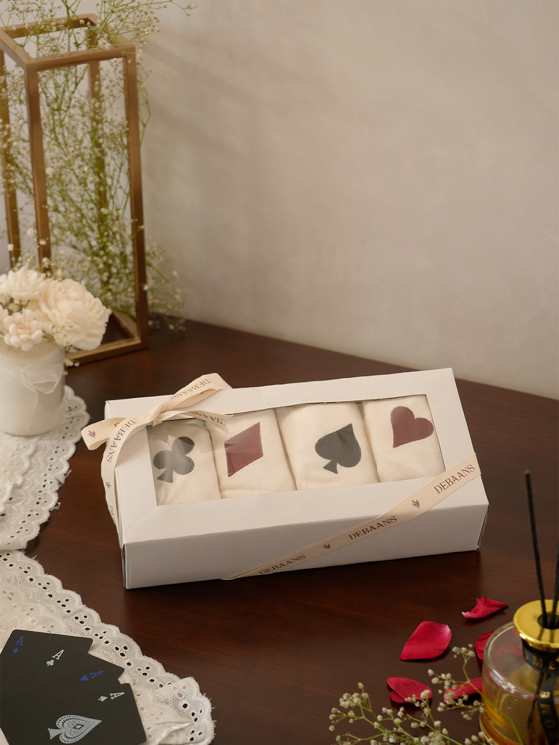 Card party special‚ Hand towel set of 4