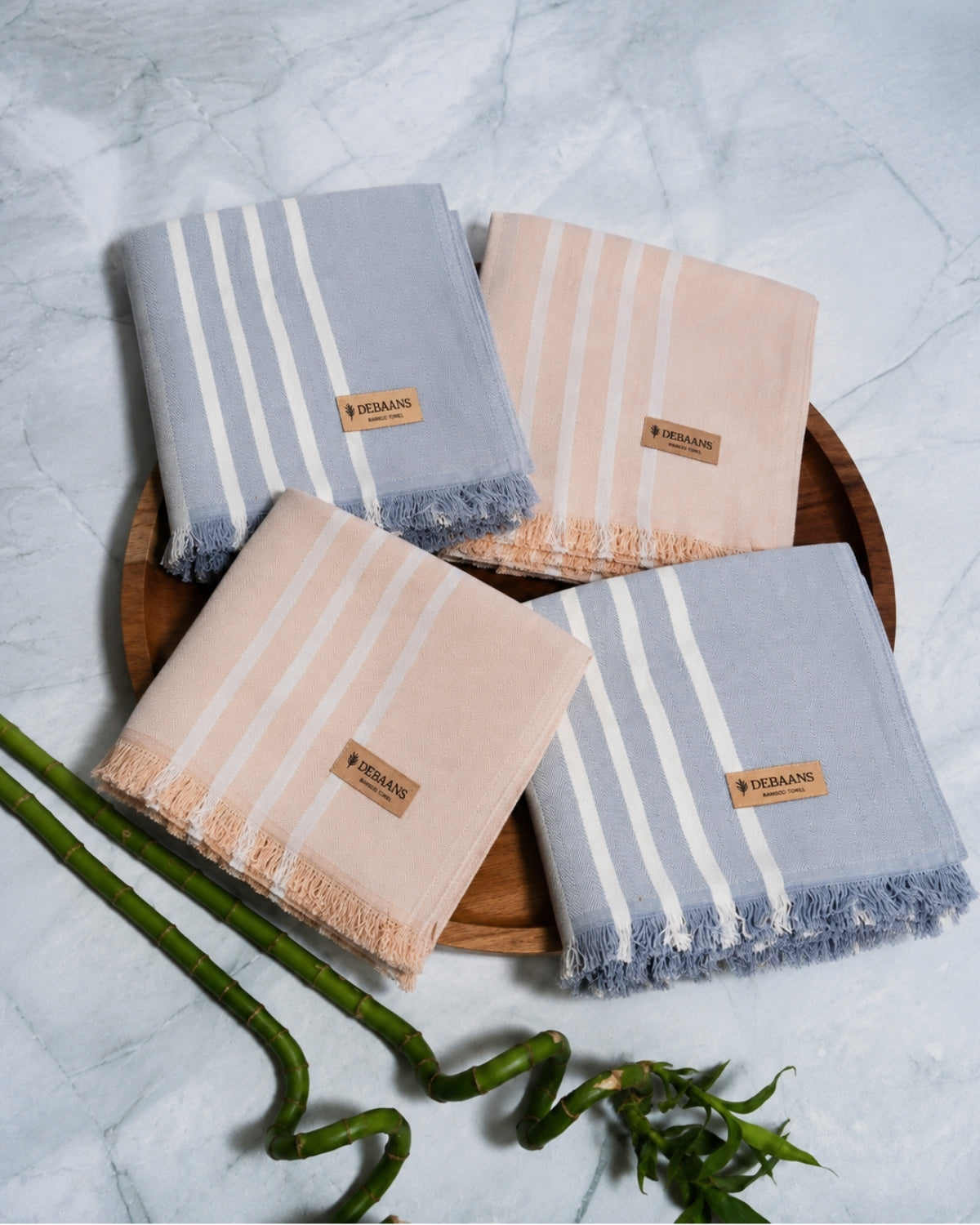 Set of 4 Bamboo Bath Towels