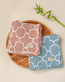 Gift Set of 2 Jacquard Bamboo Bath Towels