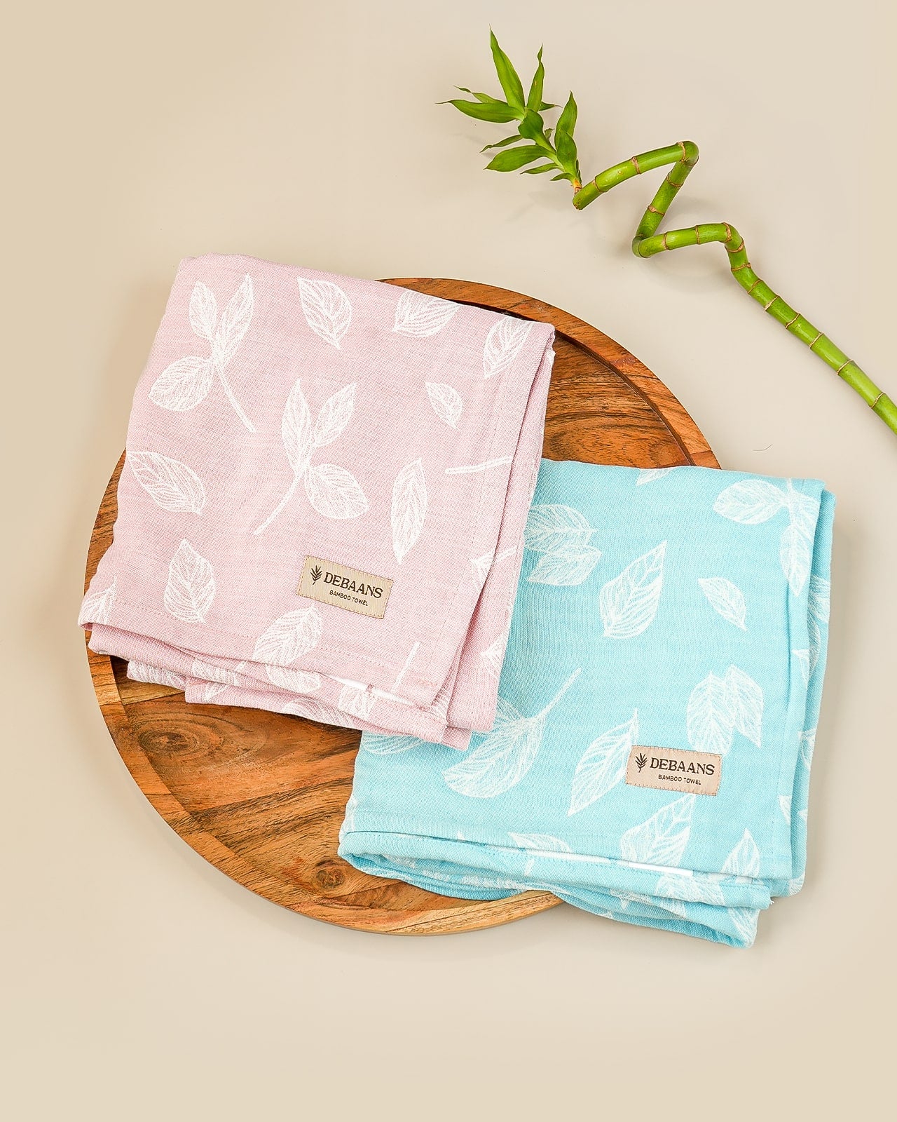 Set of 2 Jacquard Bamboo Bath Towels