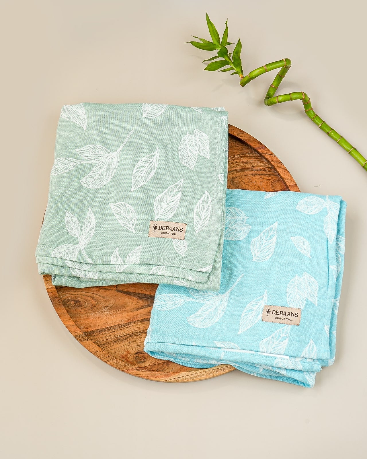 Set of 2 Jacquard Bamboo Bath Towels