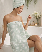 Bamboo jacquard body wrap | Meadow Green