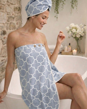 Bamboo jacquard body wrap | Ocean