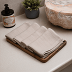 Set of 4 Hand Towels‚ Beige