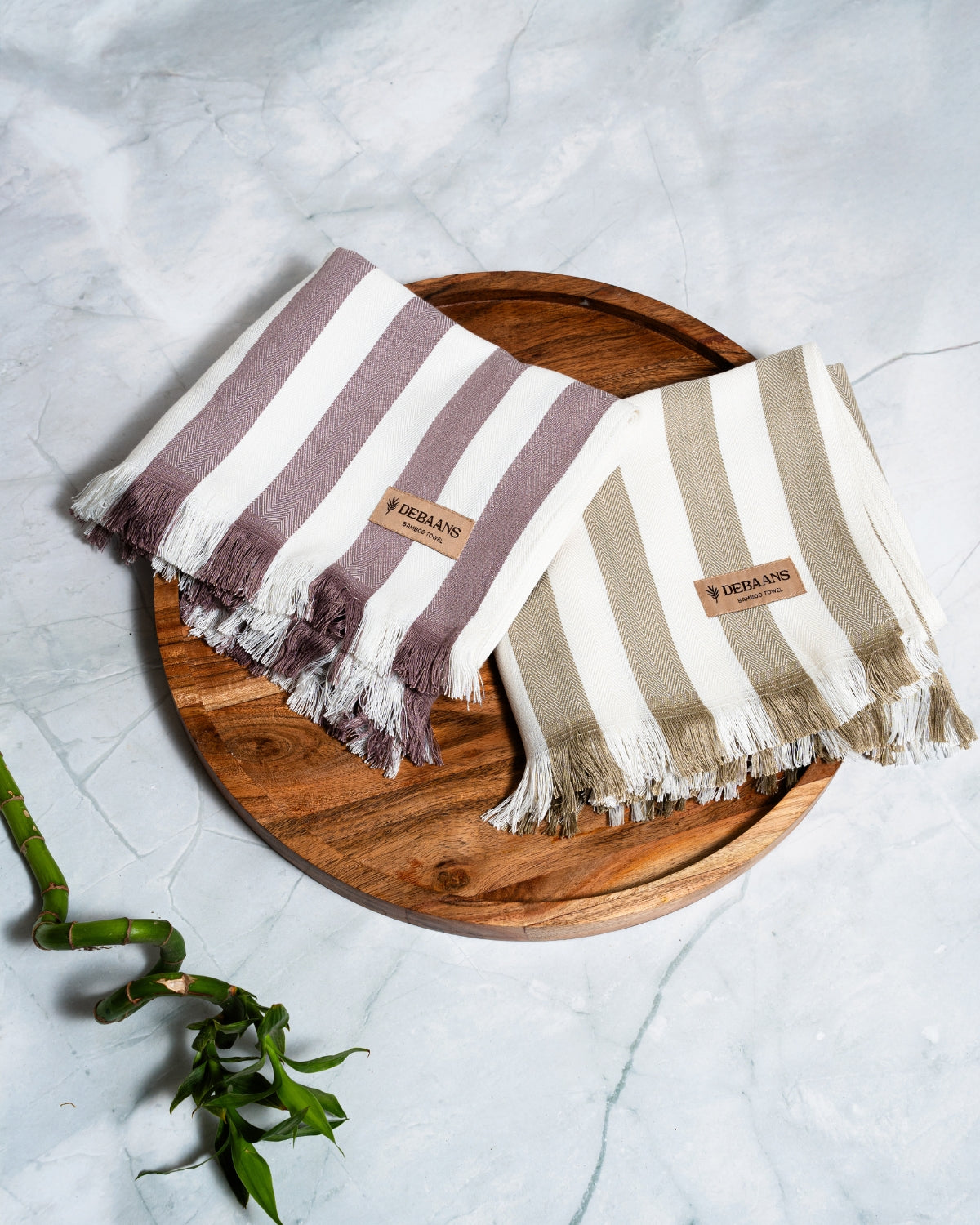 Gift Set of 2 Bath Towels with Candle