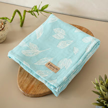Set of 2 Hand Towels + 1 Bath Towel | Botanica Jacquard | Sky Blue